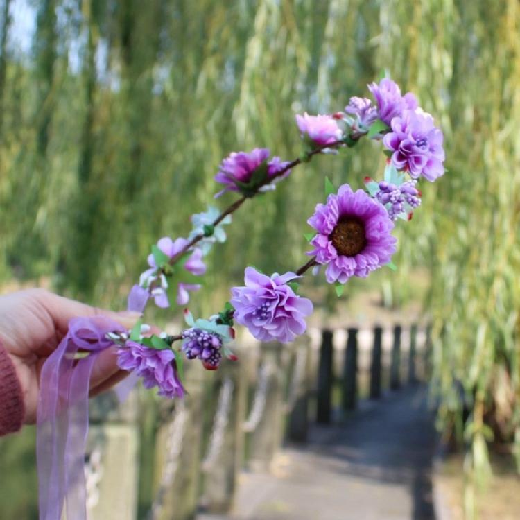 Eye Catching Flower Wreath Flower Crown Headbands Flower Hair Accessory for Women