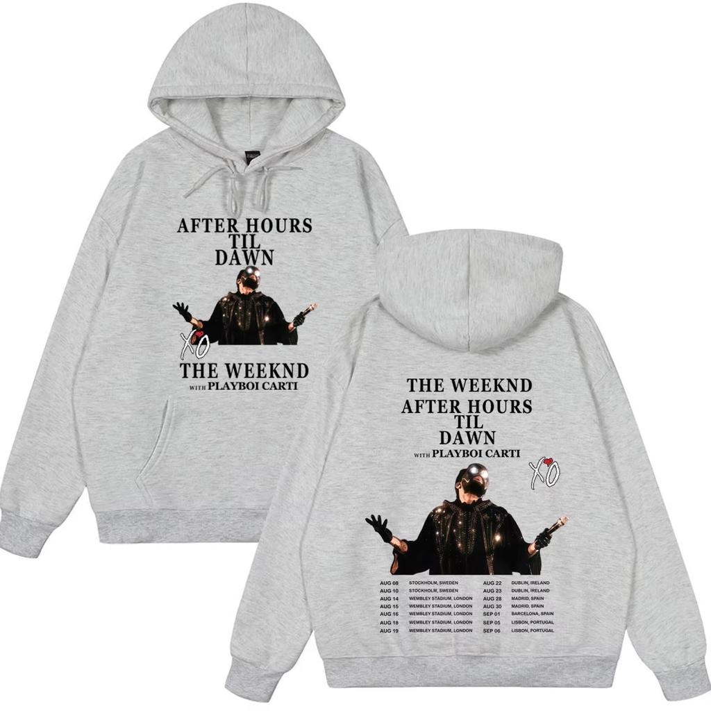 2026 Hot SaleThe Weeknd XO After Hours Til Dawn Print Hoodie Unisex Streetwear Vintage Printed Sweatshirt Trendy Streetwear for Daily Looks