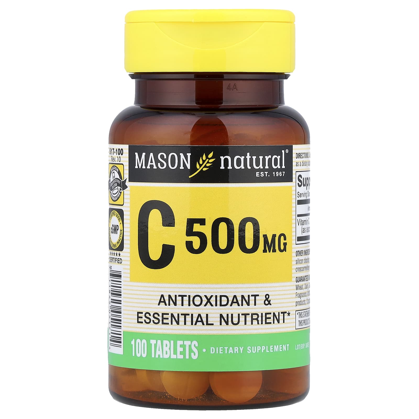 

Vitamin C, 500Mg, 100 Tablets