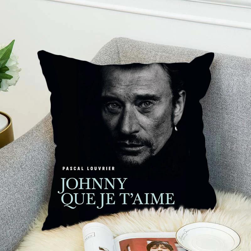 Johnny Hallyday 3d All Ove Printed Pillow Case Polyester Decorative Pillowcases Throw Pillow Cover Style-3