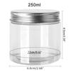 5pcs Aluminum Cap Sealed Cans PET Empty Transparent Plastic Bottles 15Sizes Wide Mouth Jar Oil Wax Packaging Container With Lids