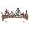 New European and American Bridal Headwear Baroque Colorful Crown Hair Accessory Princess Evening Dress Styling Accessories