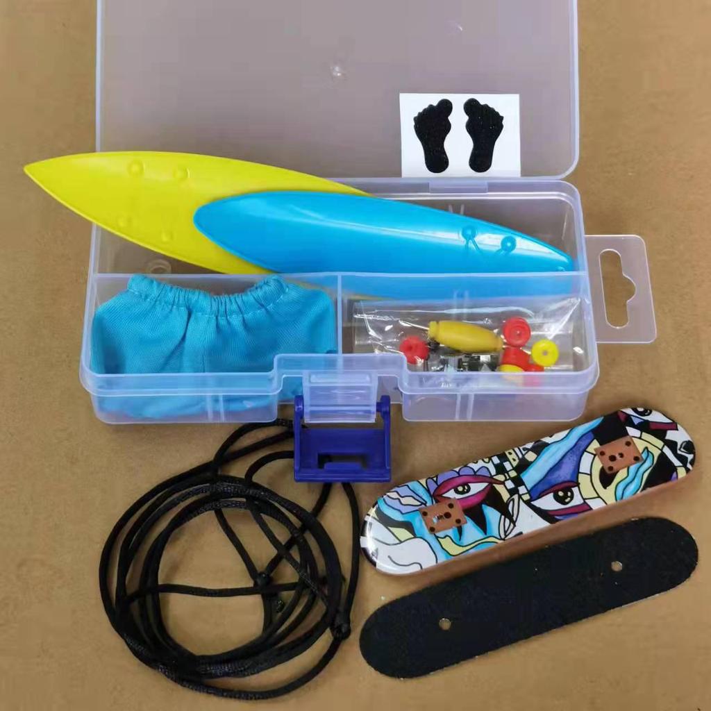 Alloy Finger Scooter Set with Finger Pants and Shoes - Toy Set for Kids