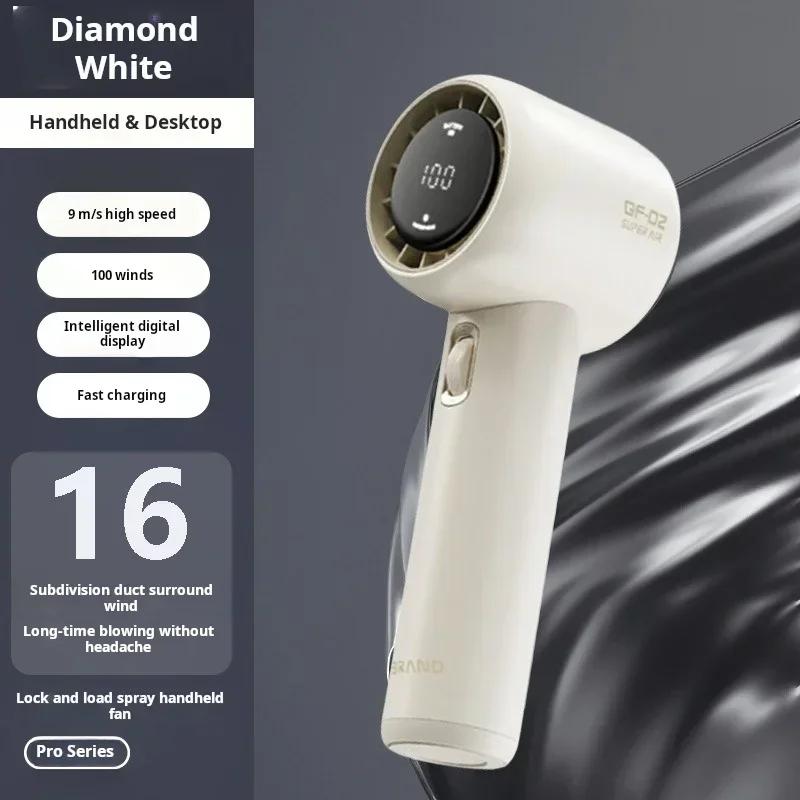 Mini Fan 199 Gears High Speed Handheld Fan Portable Cooler Fans USB Rechargeable 3500mAh Electric Fan Camping Air Conditioner