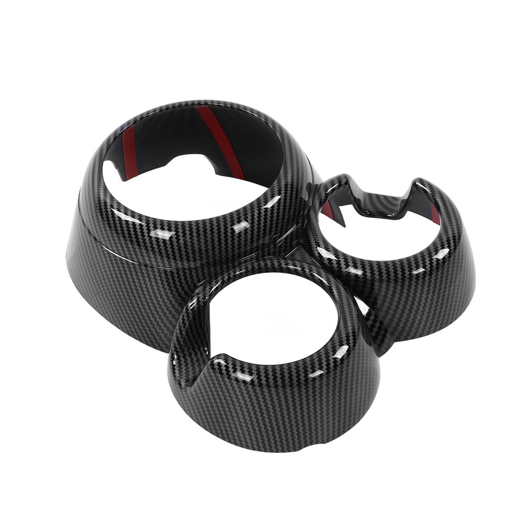 Carbon Fiber Style Gear Shift Cup Holder Cover Trims Replacement for Cooper Hatchback F55 F56 F57