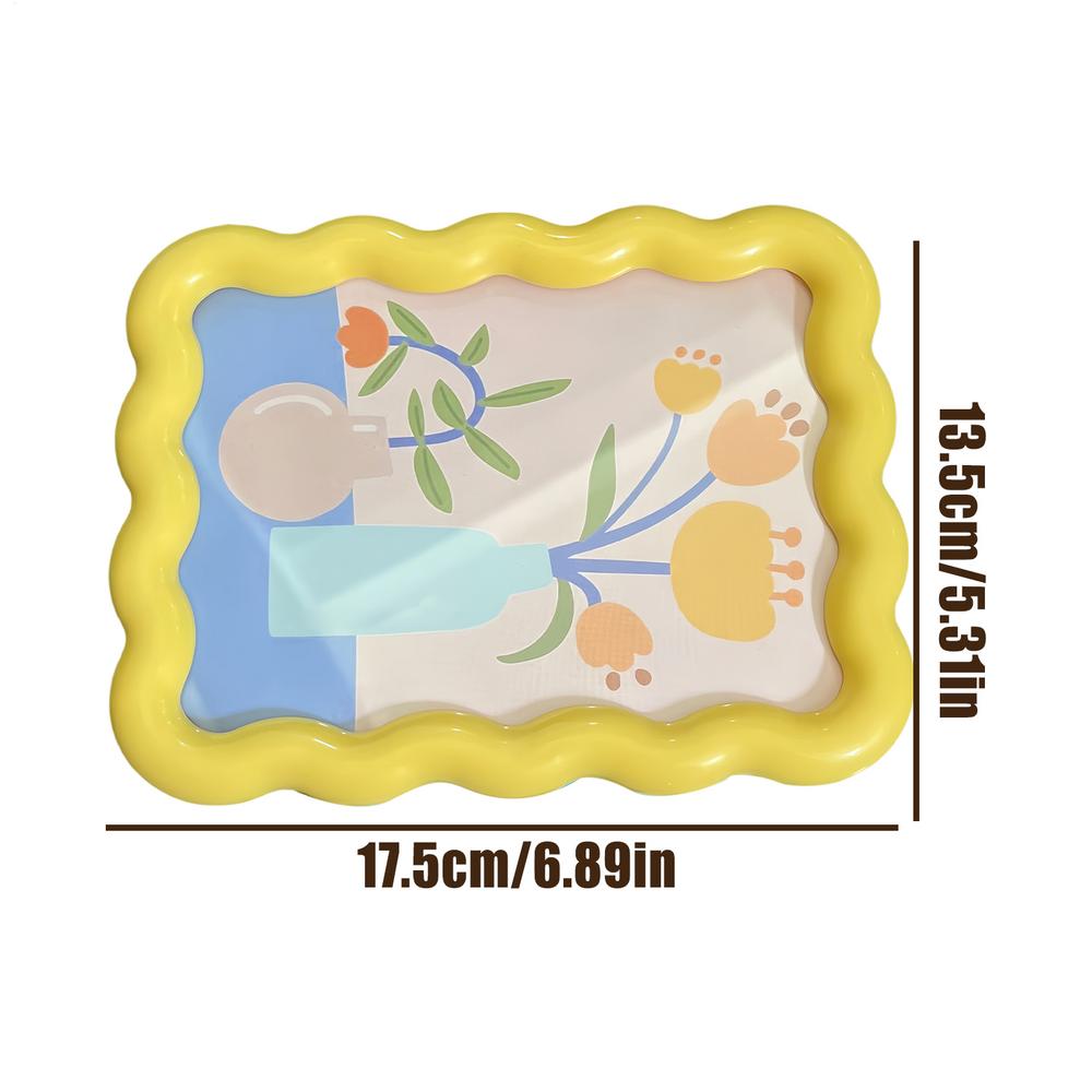 Rámeček na fotky Roztomilé žluté rámečky na obrázky Dekorativní stolní ozdoba Domácí dekorace na svatbu Kolejní pokoj Plocha Statek