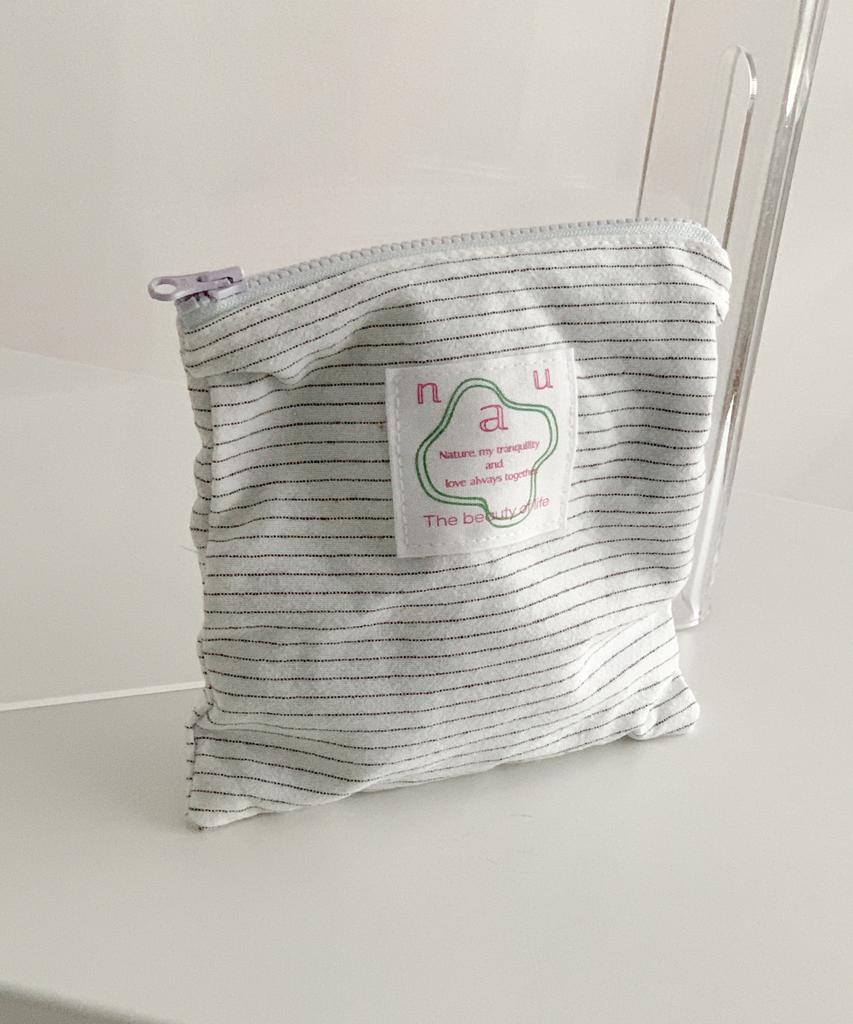 Nuaname Cotton Cookie Striped Pouch