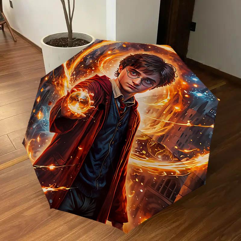 1PC Warner Harry Potter magic Umbrella-8-Rib Reinforced, Automatic Open, Lightweight-A105