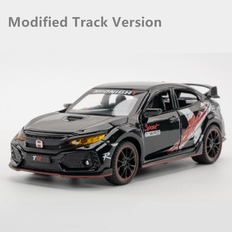 1/32 HONDA CIVIC TYPE-R Legierungsauto Modell Diecasts & Spielzeugfahrzeuge Metall Sportwagen Modell Ton und Licht Sammlung Kindergeschenk
