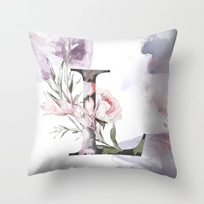 Home Bedroom Sofa Car Decorative Pillowcase Floral Letter  Plant Tree  Cushion Cover