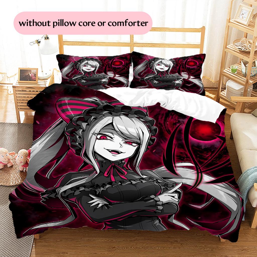 Vampire Schoolgirl  Pattern Bedding Quilt Set  Home Decoration  Gift (1 * duvet cover + 2 * pillowcase  without core)