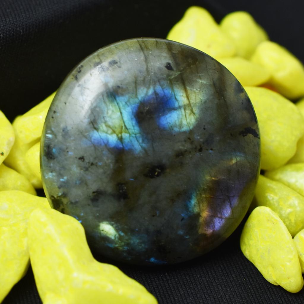 Labradorite Round Shape 72.50 Carat Natural Loose Gemstone