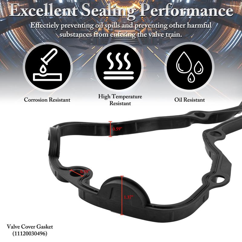 Car Engine Valve Cover Gasket Seal For BMW 3 5 7 Series X3 X5 Z3 Z4 00-06 325i 325 325xi 525i 730i M54 11129070990 11121437395