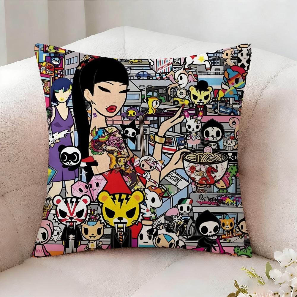 Ttokidokis Animation Pillow Case Pillowcase Doublesided Printed Sofa Cushion Bedroom Headboard Pillow