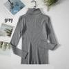 Women's Slim-Fit Knitted Turtleneck Sweater - Long-Sleeved, Solid Color, Warm for Autumn/Winter