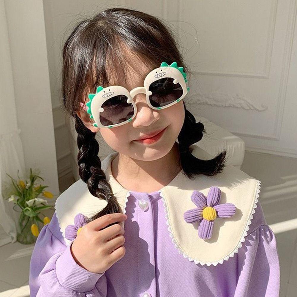 

Cute Luau Party Eyewear Dinosaur-shaped Animal Sun Glasses Fashion Children s Sunglasses for Kids рожевий