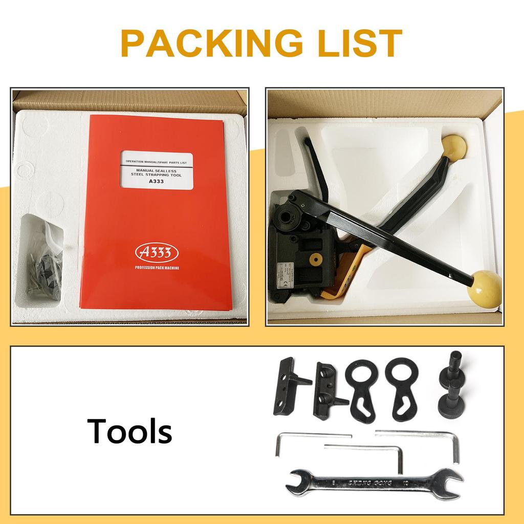 ZONESUN A333 Manual Steel Strapping Machine Strip Packing Machine 1/2" to 3/4"