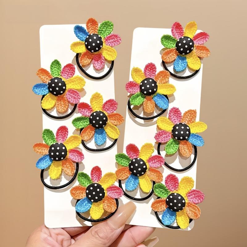 10 st Söta Blomsterhårnålar Färggranna Solros Sidbensklämmor Lämpliga för Dagligt Bruk Som Håraccessoarer Gåvor