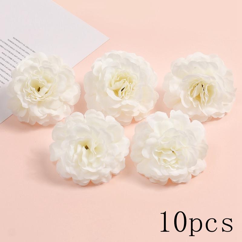 Weiße Serie Rose Künstliche Blumen Seide Unechte Blumen für Heimdeko Hochzeitsdekoration DIY Kranz Geschenk Accessoires Ornamente