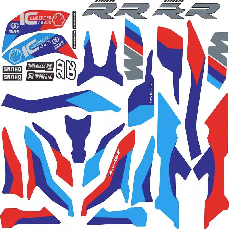 Motorcycle Accessories Decorative Decals M Complete Stickers for BMW S1000RR 2019-2023 2020 2021 2022 Complete Stickers Kit