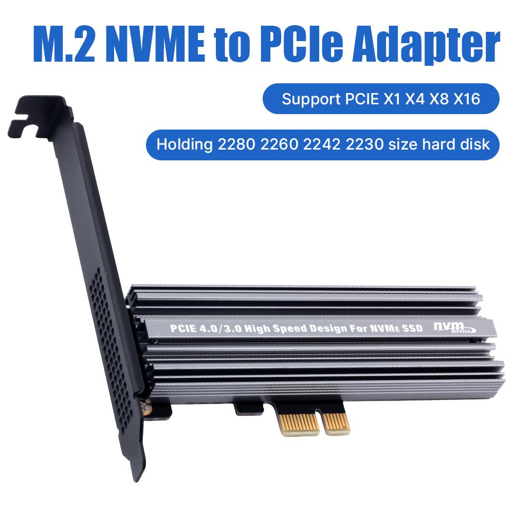 M.2 NVMe SSD To PCIe 4.0 X1 Adapter Card - with Heat Sink, High-Speed Conversion