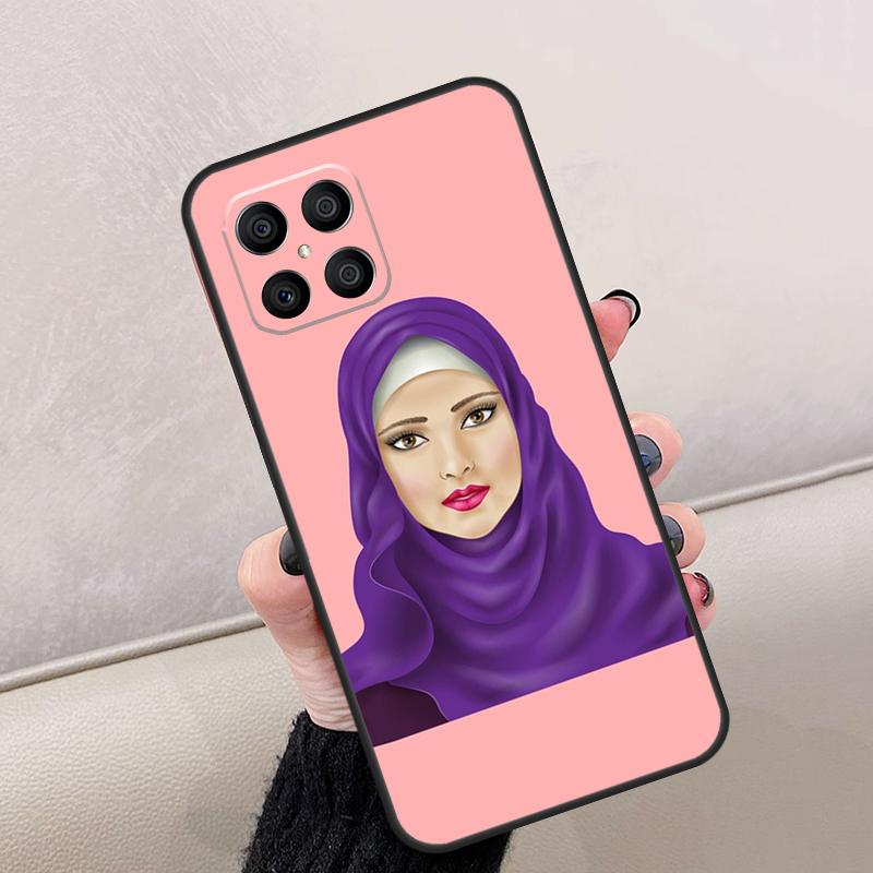 Muslim Islamic Arabic Hijab Girl For Honor Magic 8 6 7 Pro Case For Honor 400 Lite 200 50 70 90 X8c X8b X9a X9b X9c X9d Win RT