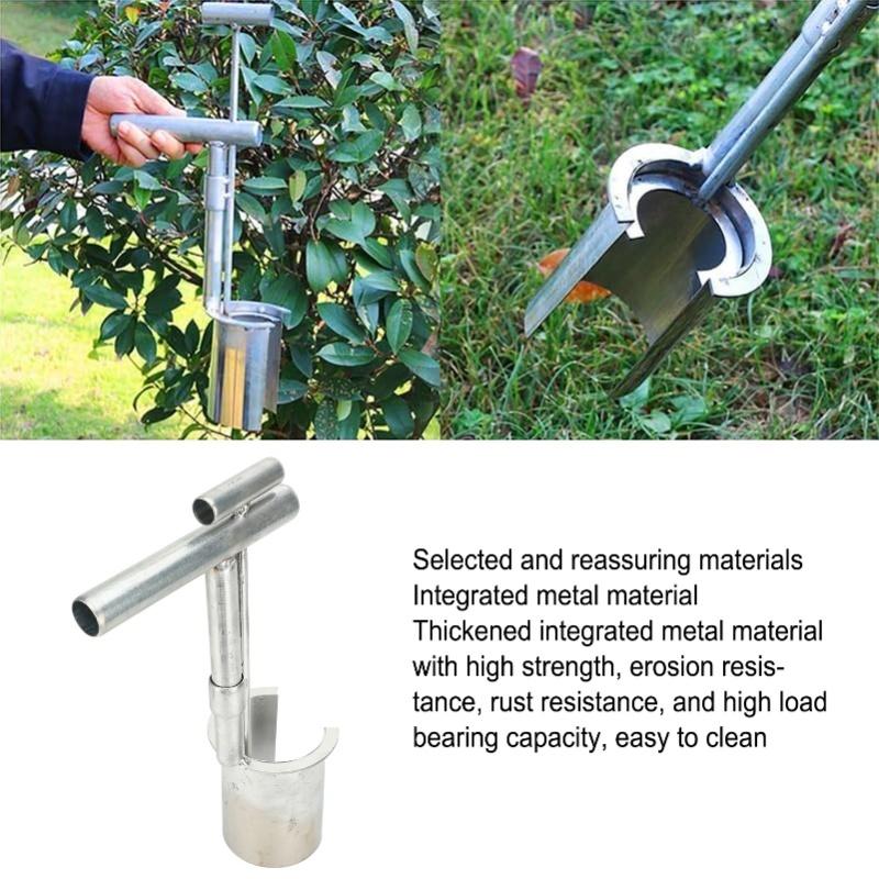 Bulb Planter Tool Alloy Handheld Soil Sampler Lawn And Garden Tool For Weeding Transplanting Digging