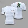 Comfortable Fitness T-shirt for Men Izuku Midoriya Graphic Breathable Slim Top Summer Gym Jogging Training Elastic Fitness Suit