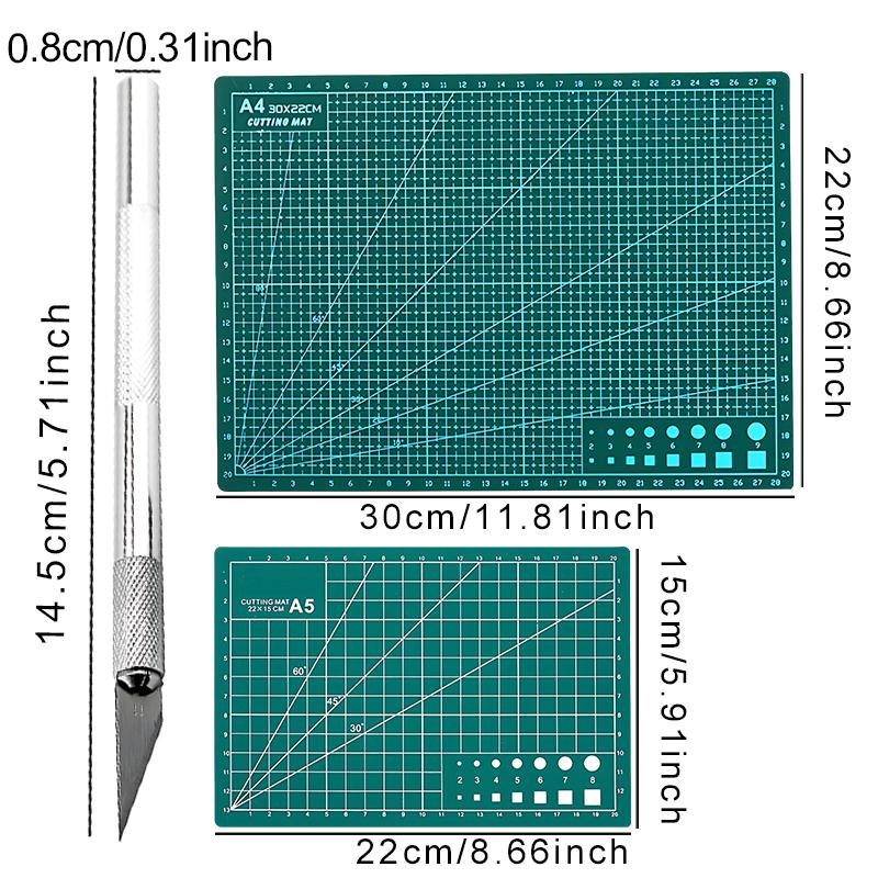 2025 New Craft Set A4 A5 Size Cutting Mat Engraving Pen Knife with Blades DIY Scrapbooking Tool Artist Designer Craft Lovers ZYF