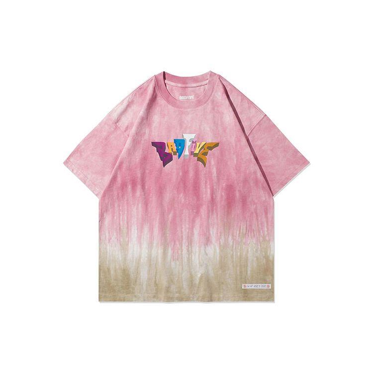 

Li Ning Badfive Футболка с 3D принтом букв тай-дай Женские топы Розовый AHSR482-1 S