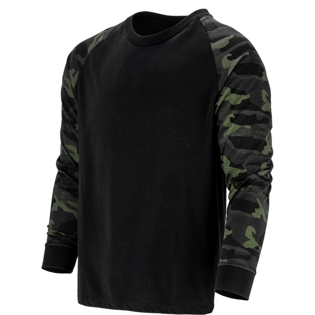 Long Sleeve T-Shirt, 190G/M2, Camo-Black, "3Xl", Ce,Lahti
