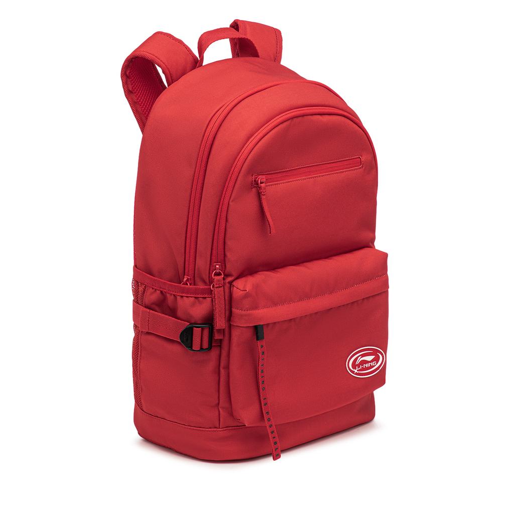 Li Ning Sports Life Collection Polyester Backpack Regular Unisex Vermilion ABSU001-2