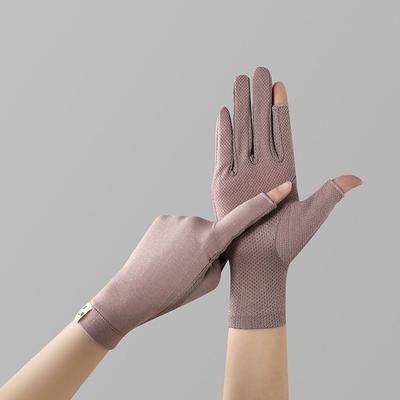 Spring Summer Thin Gloves Women Touch Screen Gloves Anti-UV Breathable Non Slip Riding Driving Gloves
