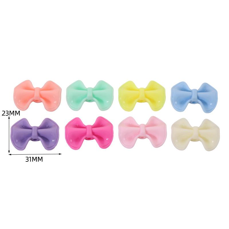 Acrylic Macaron Bow Bead String for DIY Bracelets and Hair Ties