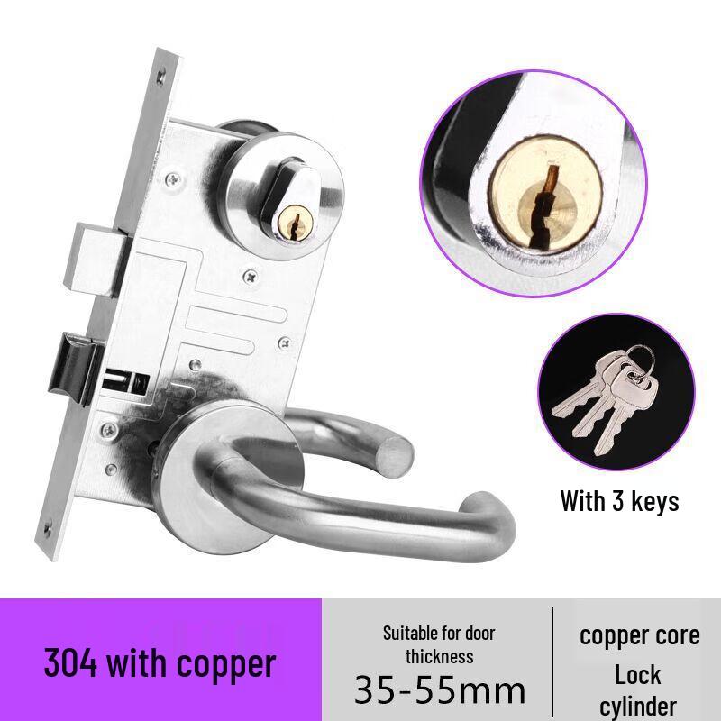 Picheng 304 Stainless Steel Fireproof Anti-theft Door Lock