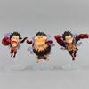 11Cm 5Stk/Set Q Version von Schelmischem Ruffy Lustiges One Piece Gear 4 Ruffy Anime Figuren PVC Modell Spielzeug Desktop Auto Montiertes Ornament