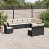 VidaXL Garden Lounge Set with Cushions 10 Pcs, Patio Sofas, Patio Furniture Set, Outdoor Furniture, Black 3226070