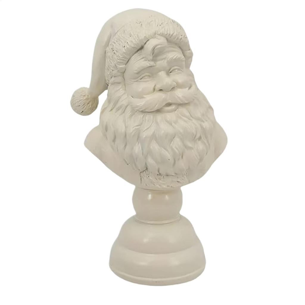 Christmas Statue Home Decor Resin Santa Claus Ornaments  Half Body Figurine Statue for Home Dorm Bedroom Desktop Decorations