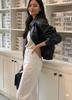 Stylish Black Bomber Women's Jacket Handmade Casual Soft Lambskin Leather Biker