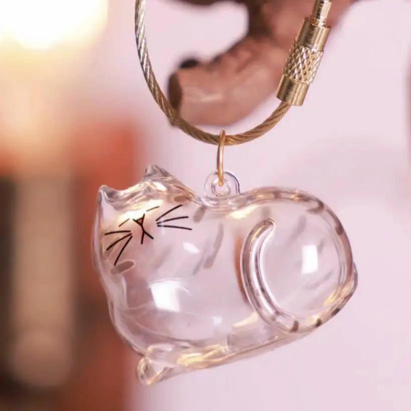 New Style Cat Hair Storage Bag Pendant Cute Pet Fur Souvenir Box Fashionable Versatile Keychain Accessories Gifts For Cat Lovers