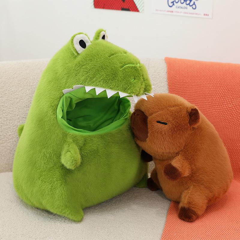 

Новая акула крокодил превратилась в куклу капибару, плюшевая игрушка капибара, кукла для детей, подарок на день рождения 30cm（250g）