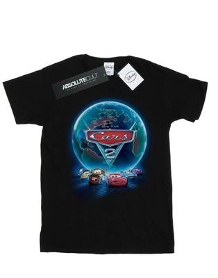 Girls Cars Globe Movie Poster Cotton T-Shirt