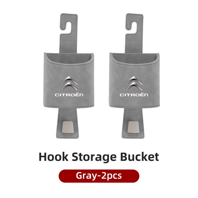 Car Fur Seat Back Water Cup Holder With Hook Drink Rack Storage Pocket For Citroen C4 C3 C5 C1 C2 Berlingo Celysee Cactus