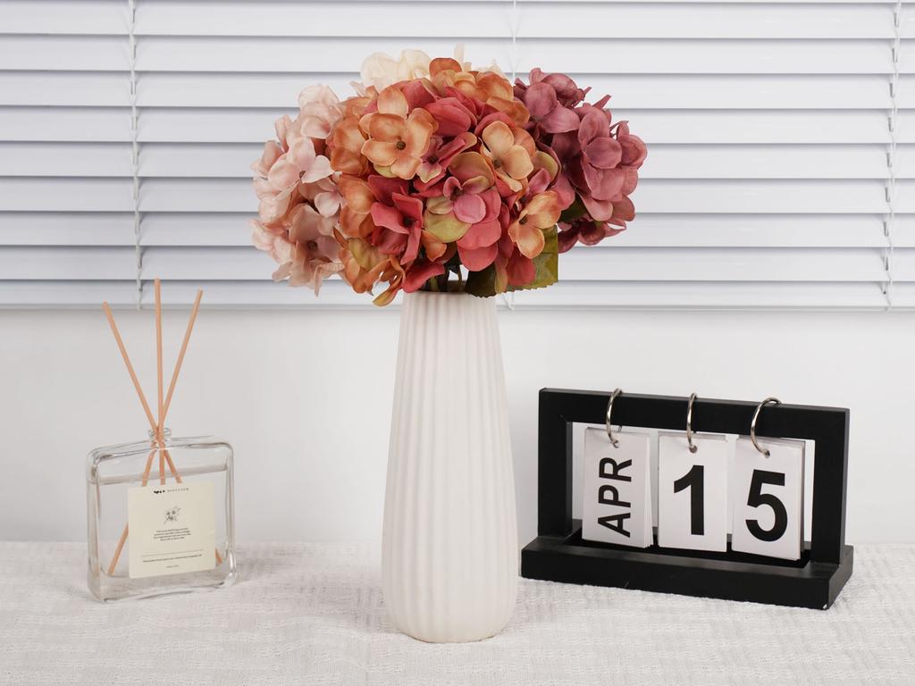 Artificial Rose Flower Silk Hydrangea Wedding Small Bouquet Fake Flower Party DIY Autumn Beautiful Decoration 36cm/14.17inch