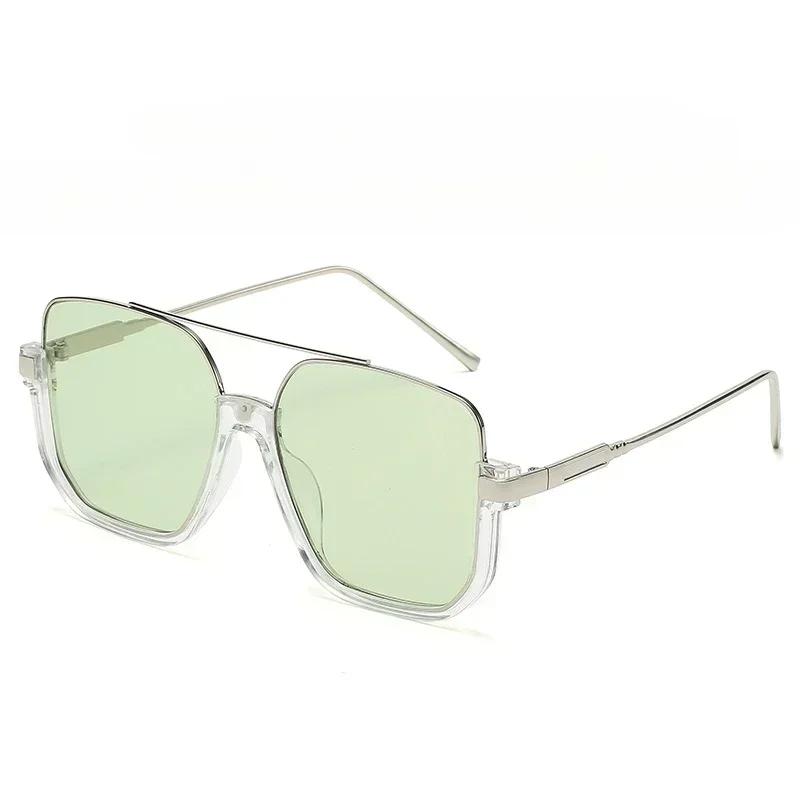 

Vintage Oversized Sunglasses Fashion Men Women Square Shades Eyewear Trendy Ins Popular Brand Design UV400 Sun Glasses