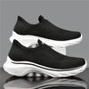 Mens Slip-On Knit Walking Shoes Lightweight Breathable Comfortable Non-Slip Casual Sneakers Daily Use