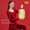 Dingguagua 95% Cotton Palace Red Thin Thermal Underwear Set