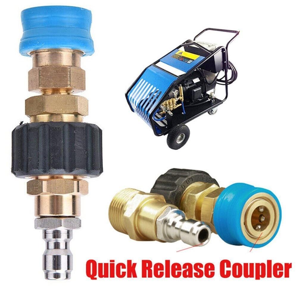 Schnellverschluss-Adapter für Hochdruckreiniger-Ausrüstung mit M22F M22M Gewindeunterstützung und 22mm 14mm Schlauchanschluss