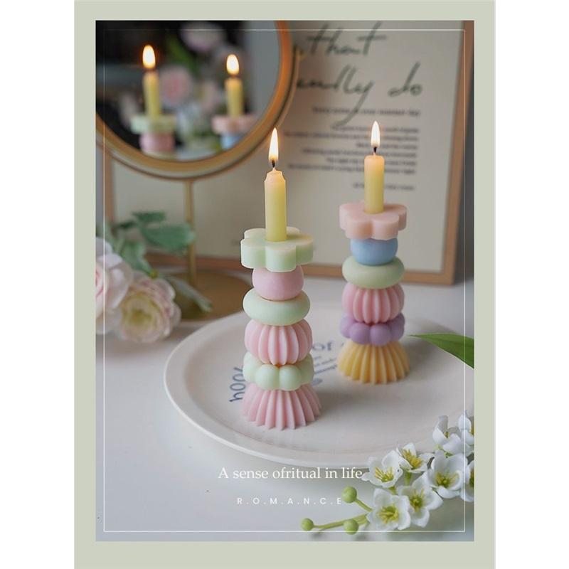 Stackable Smoke-Free Scented Candles—Cute Gift Box Set for Anniversaries and Birthdays: Creative, Atmospheric Decorative Fragrance Ornaments