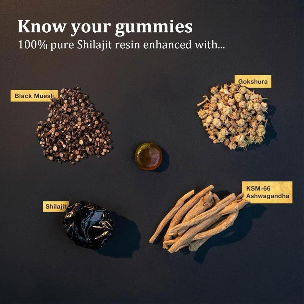 Himalayan Shilajit Gold Vitality Gummies (3000mg) | 60 Vegan Herbal Gummies